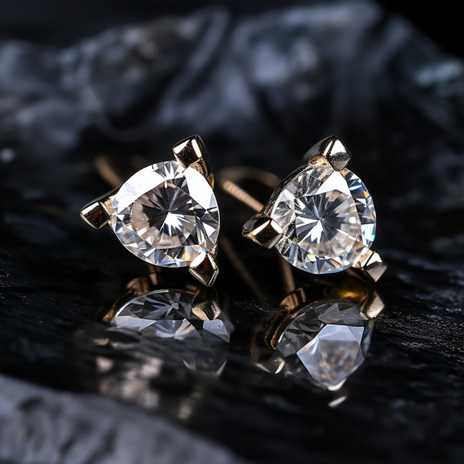 How are lab grown diamond earrings graded