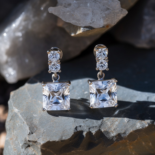 What are some reputable online retailers for lab grown diamond earrings