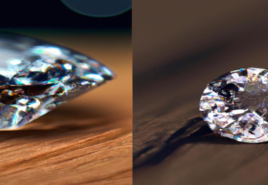 Comparison with natural diamonds 